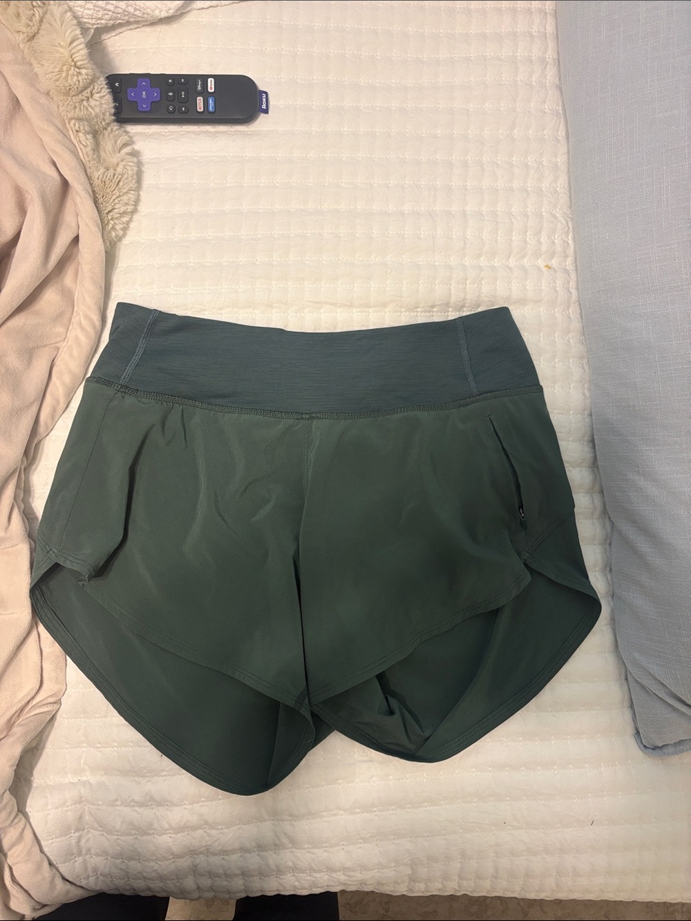 Women’s Olive Green Performance Running Shorts outdoor voices
